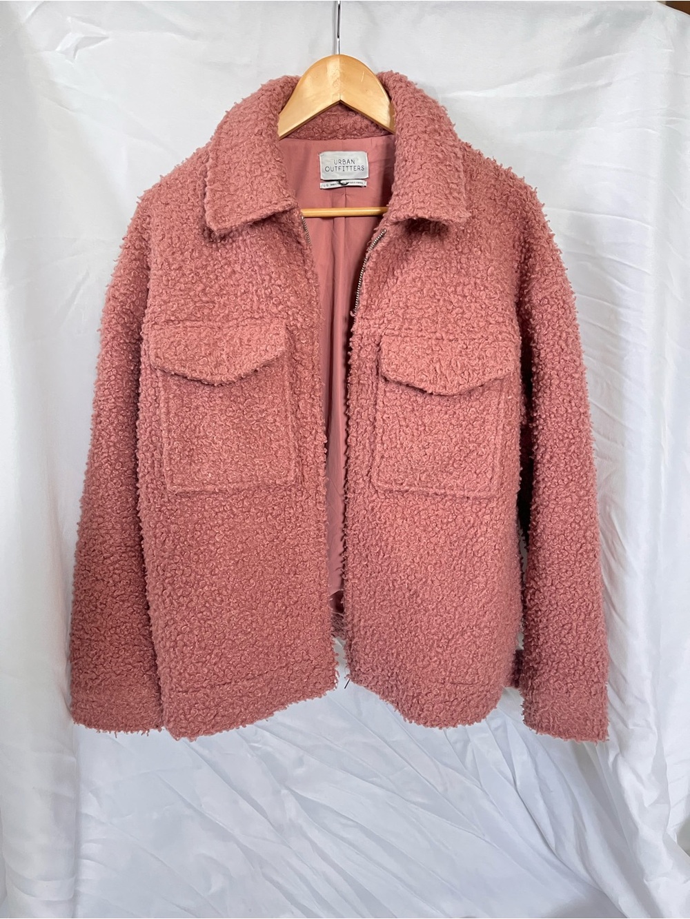 Urban Outfitters Dusty Rose Teddy Jacket